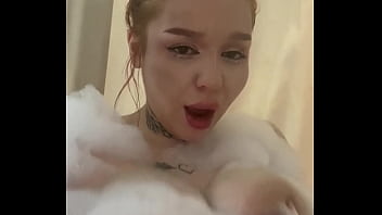 Watch the full video of me caressing myself in a bubble bath on the channel