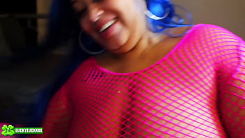 Lucky gurl sophia rose sexy black bbw makes a bbc cum twice