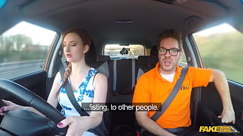 Zara durose having great sex in a car with driving instructor fake driving school