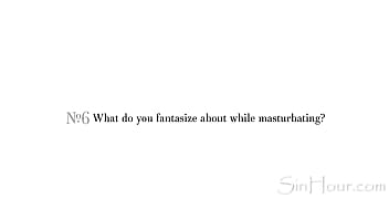 Blonde teen interviewed and masturbates