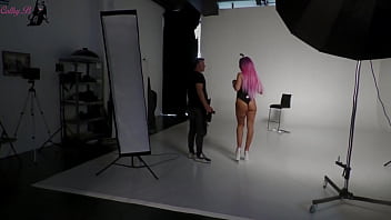 The horny photographer he fucks model in bunny costume