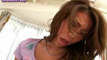 Busty asian chick riding hard dick