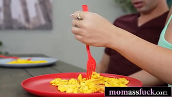 Naughty girlfriend watches boyfriend plow her stepmom's ass