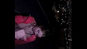 I invited the young girl to the building's terrace and placed her on her knees to breastfeed deliciously