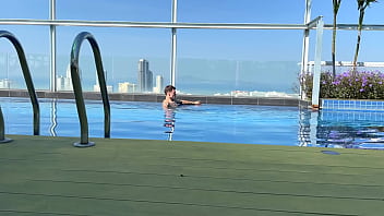 We just met at the swimming pool