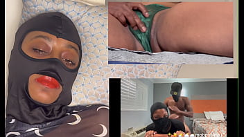 Ebony reaction squirt while watchin xvideos eye rolling orgasm