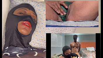 Ebony reaction squirt while watchin xvideos eye rolling orgasm