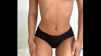 Young woman masturbates her pussy to release stress