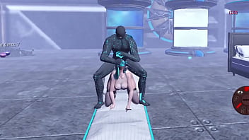 Energized alien fucks human ass hard