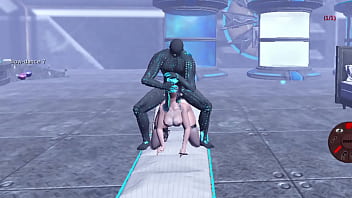 Energized alien fucks human ass hard