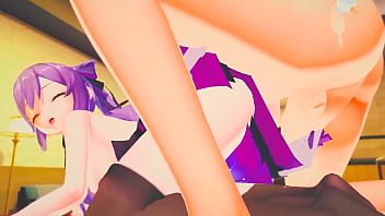 Keqing gets her tight pussy ripped open by huge cock genshin impact