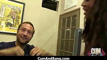 Ebony hottie gangbang and facefuck 18