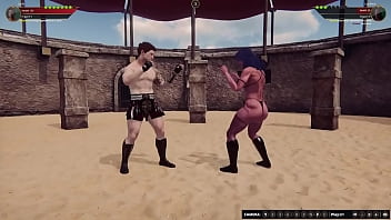 Jerle vs lucifera nf3d mixed mma combat maledom