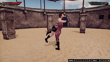 Jerle vs lucifera nf3d mixed mma combat maledom