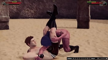 Jerle vs lucifera nf3d mixed mma combat maledom