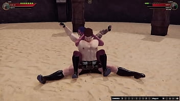 Jerle vs lucifera nf3d mixed mma combat maledom