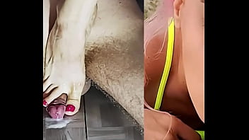 Presenting my little cum bucket in a short cumshot compilation