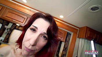 Brunette hottie coed scarlett foxx deepthroats a hard cock and gets banged