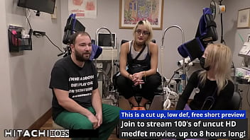 Sophomore gets mandatory hitachi orgasm from doctor tampa channy crossfire