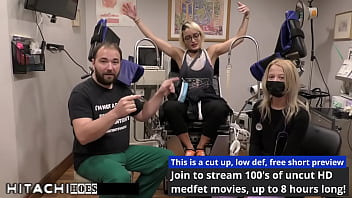 Sophomore gets mandatory hitachi orgasm from doctor tampa channy crossfire