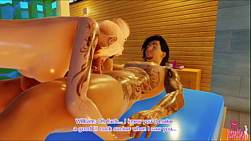 Businessmen fucking horny slutty masseuses after work