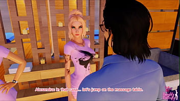 Businessmen fucking horny slutty masseuses after work