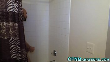 Cfnm asian babe tugs cock