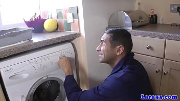 Stockinged English Cougar Fucking Plumber thumbnail