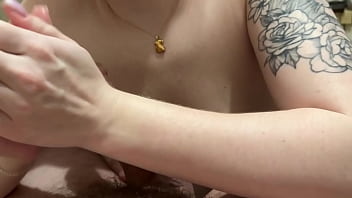 Blow job after shower said to suck she sucks in a face mask