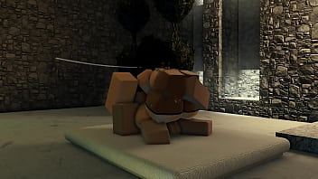 Femboy fucks a huge assed girl near a pool 3