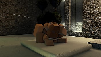 Femboy fucks a huge assed girl near a pool 3