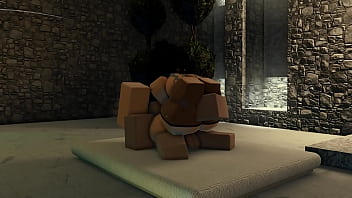 Femboy fucks a huge assed girl near a pool 3