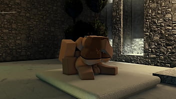 Femboy fucks a huge assed girl near a pool 3