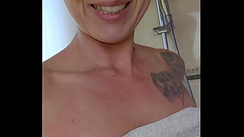 After shower wanna say hi and show you whats underneath the towel ;