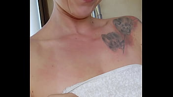 After shower wanna say hi and show you whats underneath the towel ;