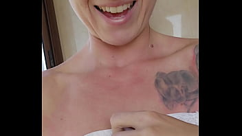 After shower wanna say hi and show you whats underneath the towel ;