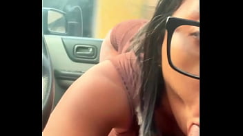 I pay the uber with blowjob and he cums on my face