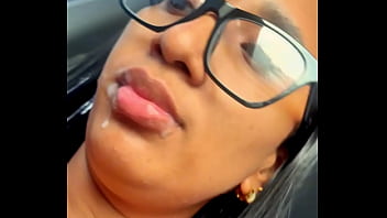 I pay the uber with blowjob and he cums on my face