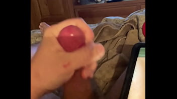 Hung guy masterbates