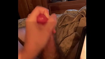 Hung guy masterbates