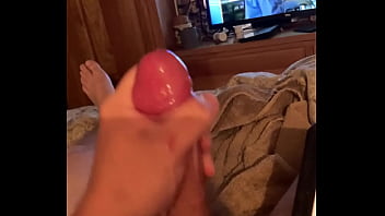 Hung guy masterbates