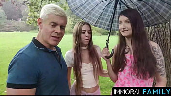 Mary popiense & alisa horokova get double stuffed on valentine's