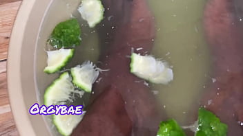 Ebony wife teases her cuckold husband as foot fetish couple series