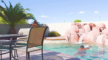 Anal by the pool helena price got spermed by rome after sex