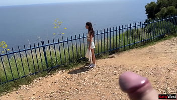 Public cock flashing girl got scared when she seen my cock but curiosity got the better of it