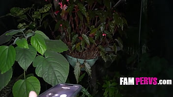 Mackenzie moss rides stepbro in the garden to make up for her prank Mackenzie moss rides stepbro in the garden to make up for her prank