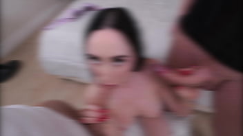 Busty violet voss eagerly takes on double vaginal penetration