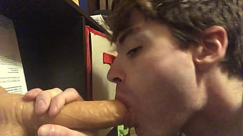 Slutty Twink Niko Springs Talks Dirty And Sucks On Dildo thumbnail