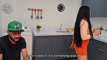 My ex boyfriend's friend has a huge cock hidden and i seduce him to feel it inside my tight pussy