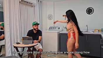 My ex boyfriend's friend has a huge cock hidden and i seduce him to feel it inside my tight pussy